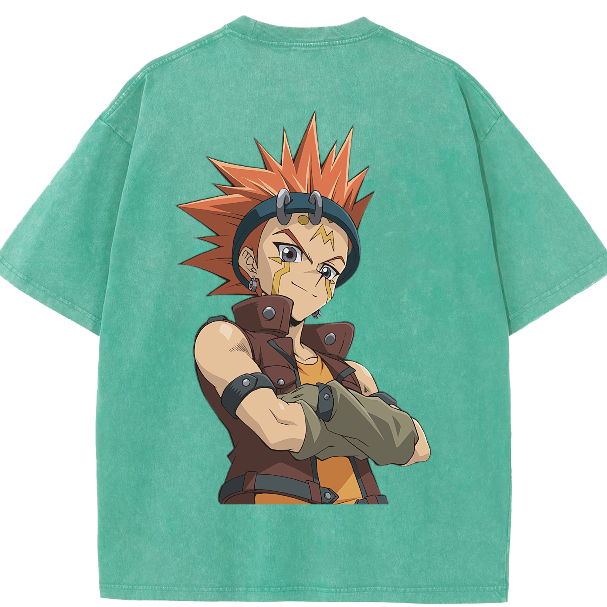 （画像用） 遊☆戯☆王 Yu-Gi-Oh! 綿100% ヴィンテージ風 半袖Tシャツ（背面プリント）